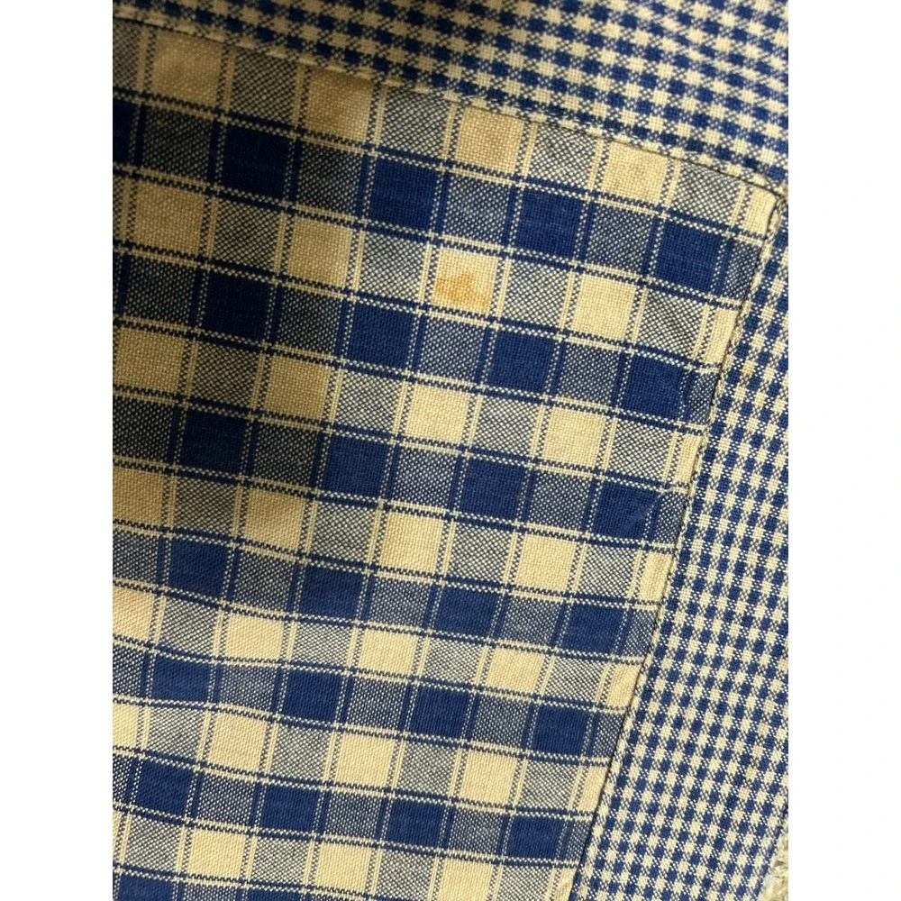 Blue Checkered Placemats Set of 4 Farmhouse Gingham Plaid Country Dining Decor